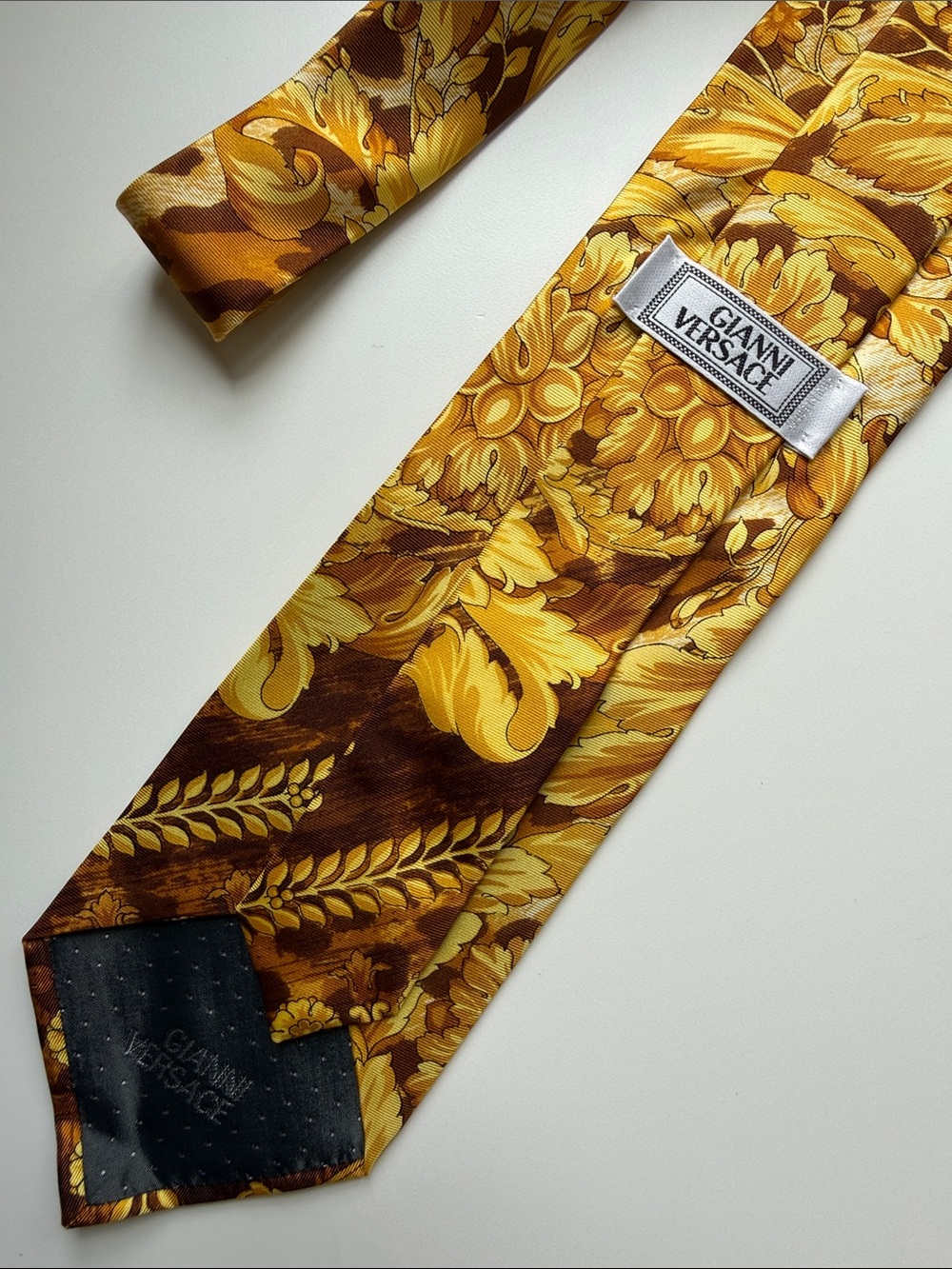 Gianni Versace Baroque Silk Tie Made in Italy